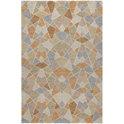 Luxury Washable Kenner KN8 Orange 3' x 5' Rug