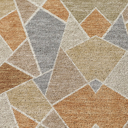 Luxury Washable Kenner KN8 Orange 3' x 5' Rug