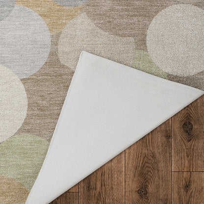 Luxury Washable Kenner KN9 Brown 3' x 5' Rug