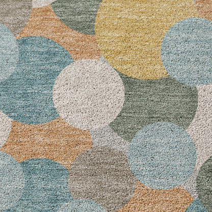 Luxury Washable Kenner KN9 Multi 6'6" x 9'6" Rug