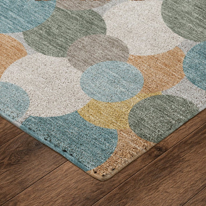 Luxury Washable Kenner KN9 Multi 8' x 10' Rug