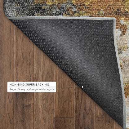 Luxury Washable Lumara LM1 Gray 1'8" x 2'6" Rug