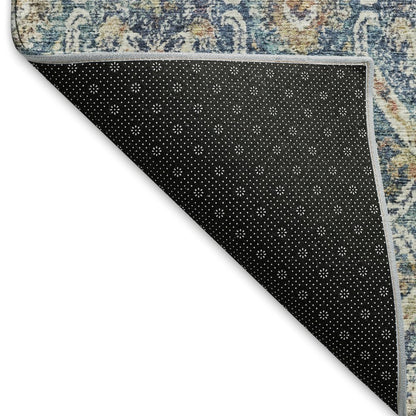 Machine Washable Indoor/Outdoor Neo Denim 8' x 8' Round Rug