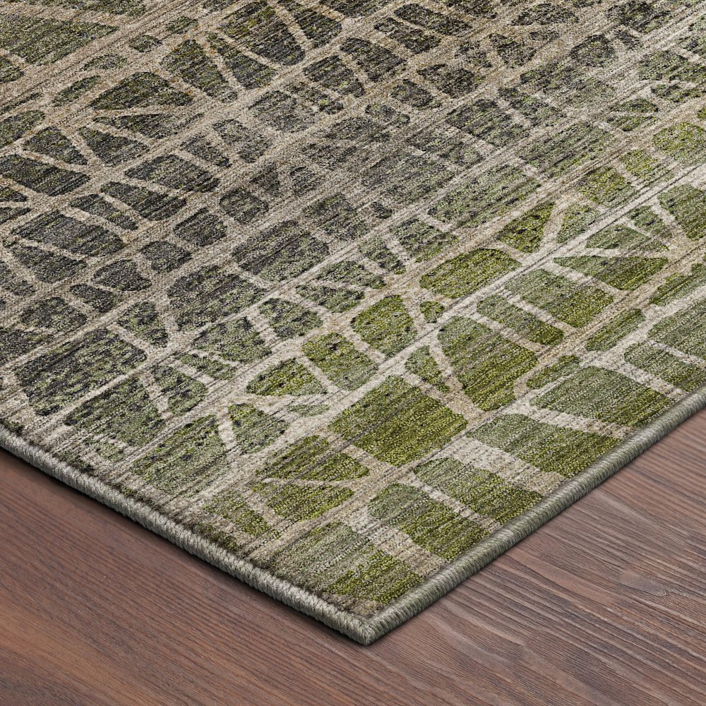 Machine Washable Nexus NX1 Green 8' x 8' Round Rug