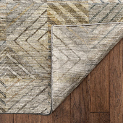 Machine Washable Nexus NX2 Brown 8' x 8' Round Rug