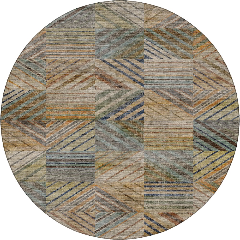 Machine Washable Nexus NX2 Multi 8' x 8' Round Rug