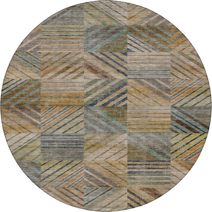 Machine Washable Nexus NX2 Multi 8' x 8' Round Rug
