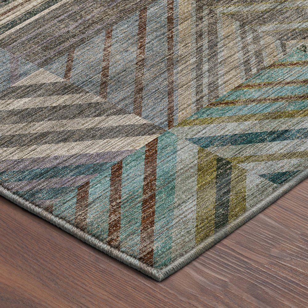 Machine Washable Nexus NX2 Teal 8' x 8' Round Rug