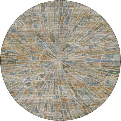 Machine Washable Nexus NX3 Multi 8' x 8' Round Rug