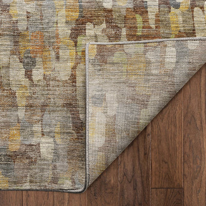 Machine Washable Nexus NX4 Brown 8' x 8' Round Rug