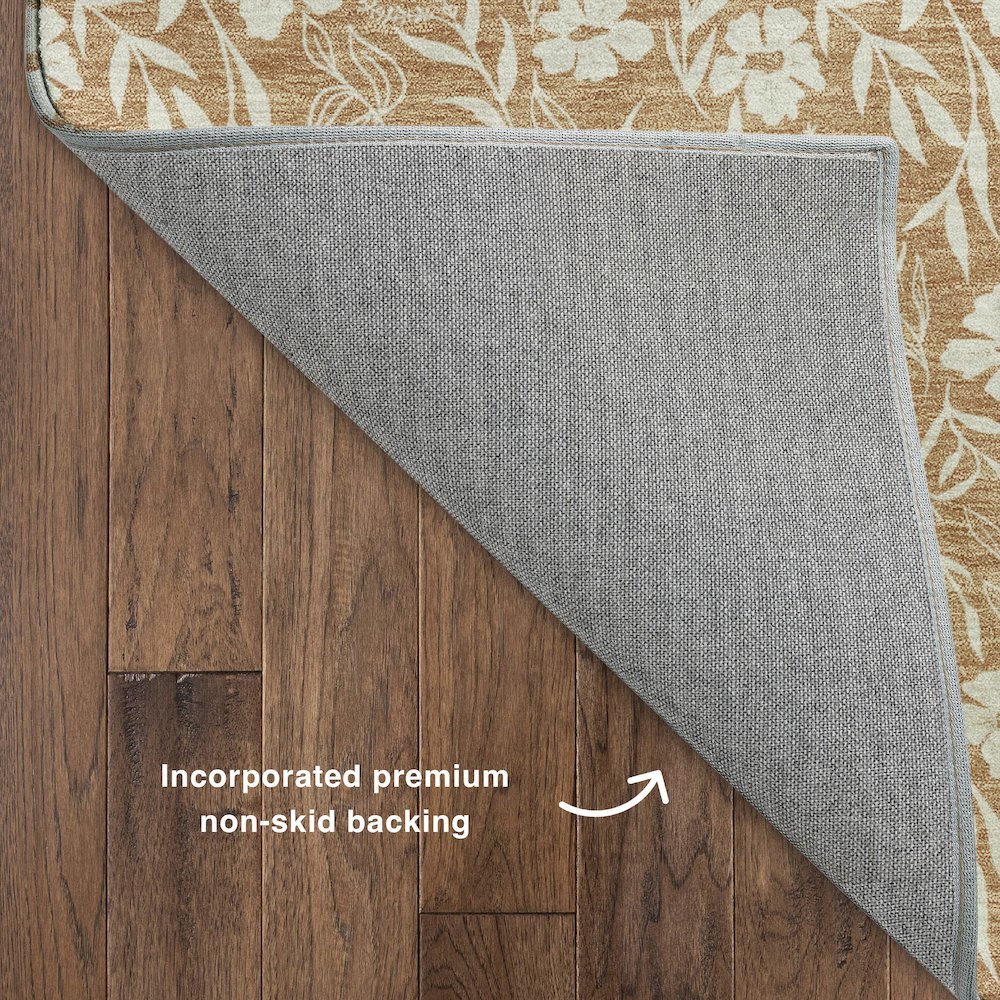 Luxury Washable Indoor/Outdoor Soft Essentials SE4 Orange 3' x 5' Rug