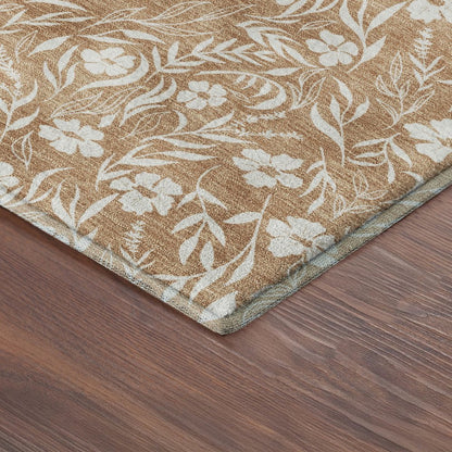 Luxury Washable Indoor/Outdoor Soft Essentials SE4 Orange 3' x 5' Rug