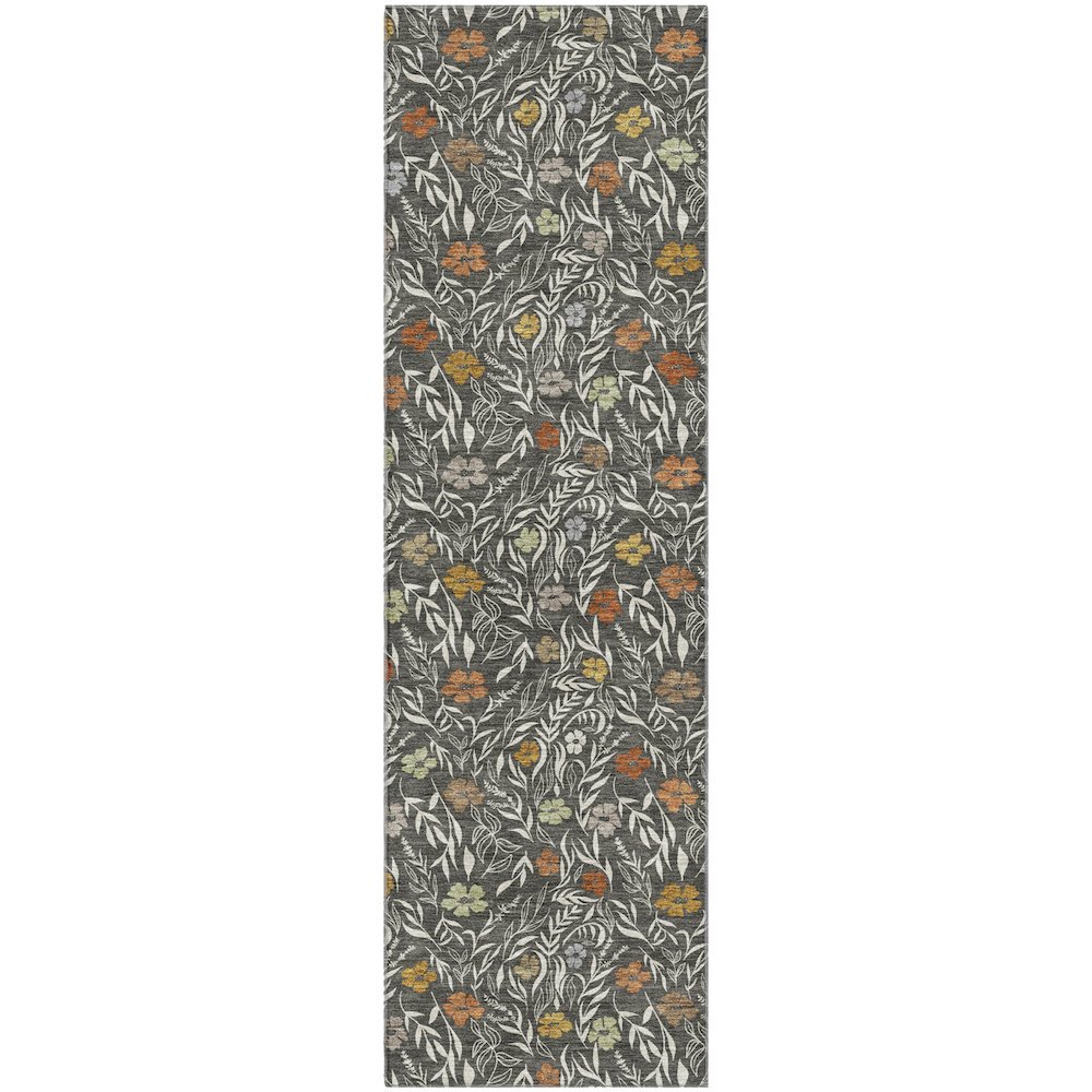 Luxury Washable Indoor/Outdoor Soft Essentials SE4 Gray 2'3" x 7'6" Runner Rug
