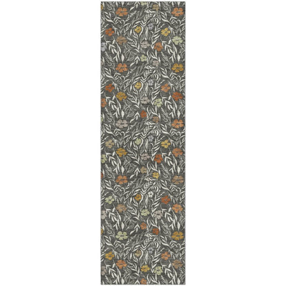 Luxury Washable Indoor/Outdoor Soft Essentials SE4 Gray 2'3" x 7'6" Runner Rug