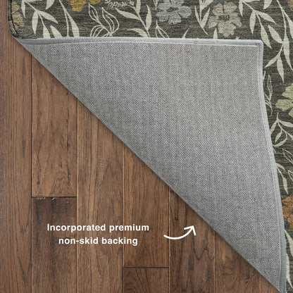 Luxury Washable Indoor/Outdoor Soft Essentials SE4 Gray 3' x 5' Rug