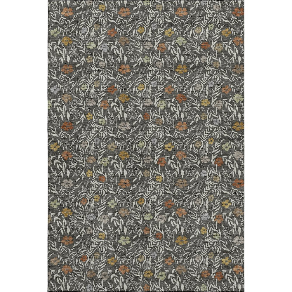 Luxury Washable Indoor/Outdoor Soft Essentials SE4 Gray 5' x 7'6" Rug