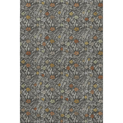 Luxury Washable Indoor/Outdoor Soft Essentials SE4 Gray 5' x 7'6" Rug