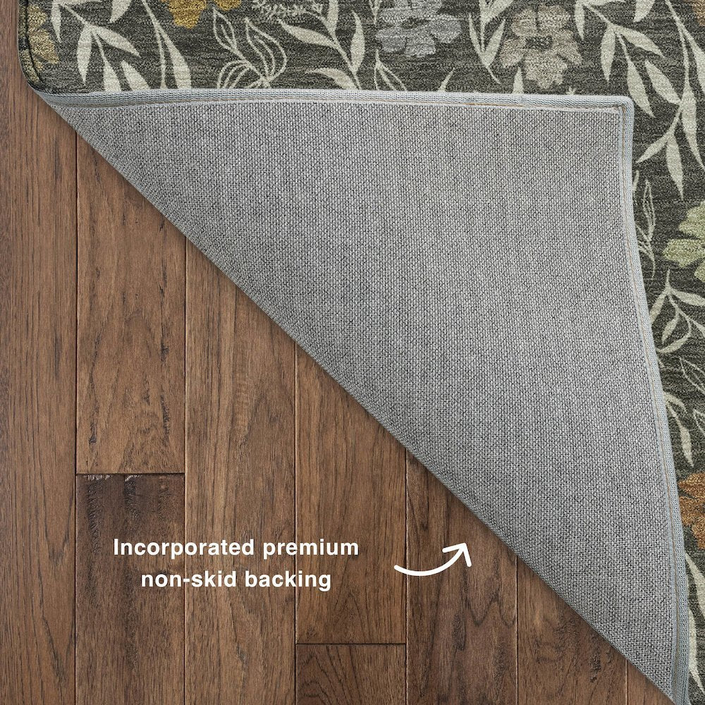 Luxury Washable Indoor/Outdoor Soft Essentials SE4 Gray 8' x 8' Rug