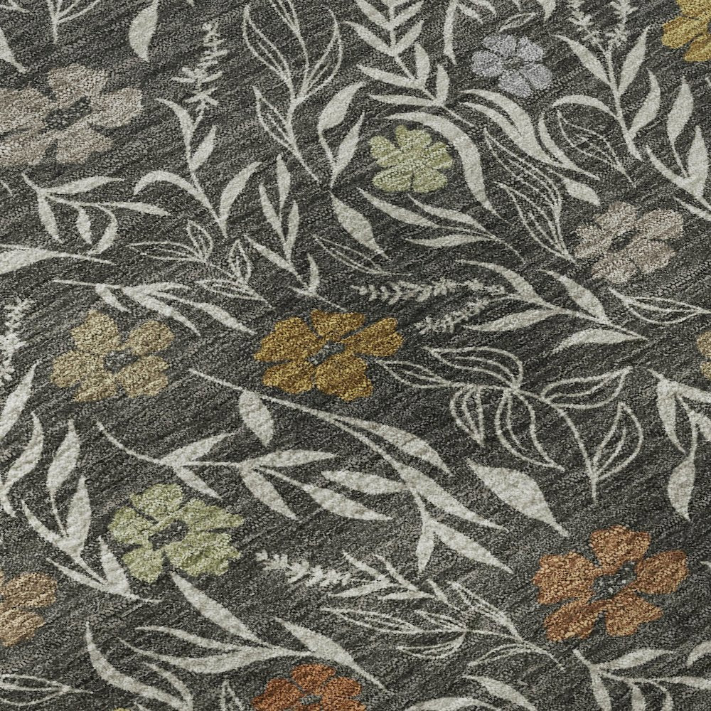 Luxury Washable Indoor/Outdoor Soft Essentials SE4 Gray 8' x 8' Rug