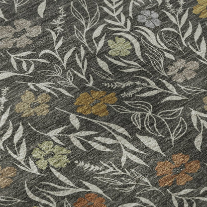Luxury Washable Indoor/Outdoor Soft Essentials SE4 Gray 8' x 8' Rug