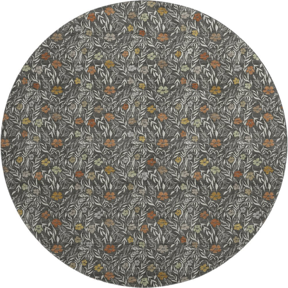 Luxury Washable Indoor/Outdoor Soft Essentials SE4 Gray 8' x 8' Rug