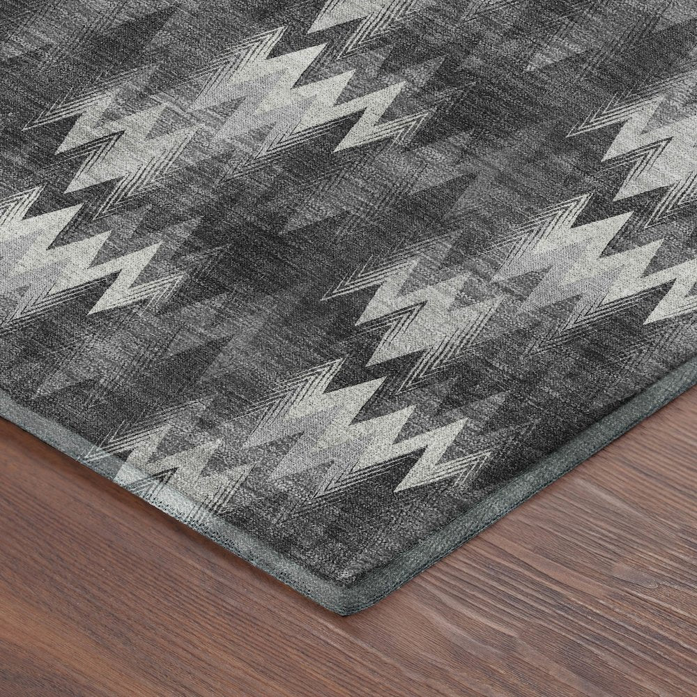Luxury Washable Soft Essentials SE5 Black 8' x 8' Round Rug