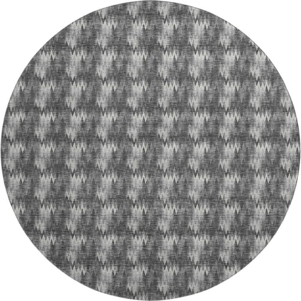 Luxury Washable Soft Essentials SE5 Black 8' x 8' Round Rug