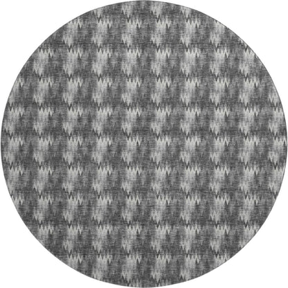 Luxury Washable Soft Essentials SE5 Black 8' x 8' Round Rug