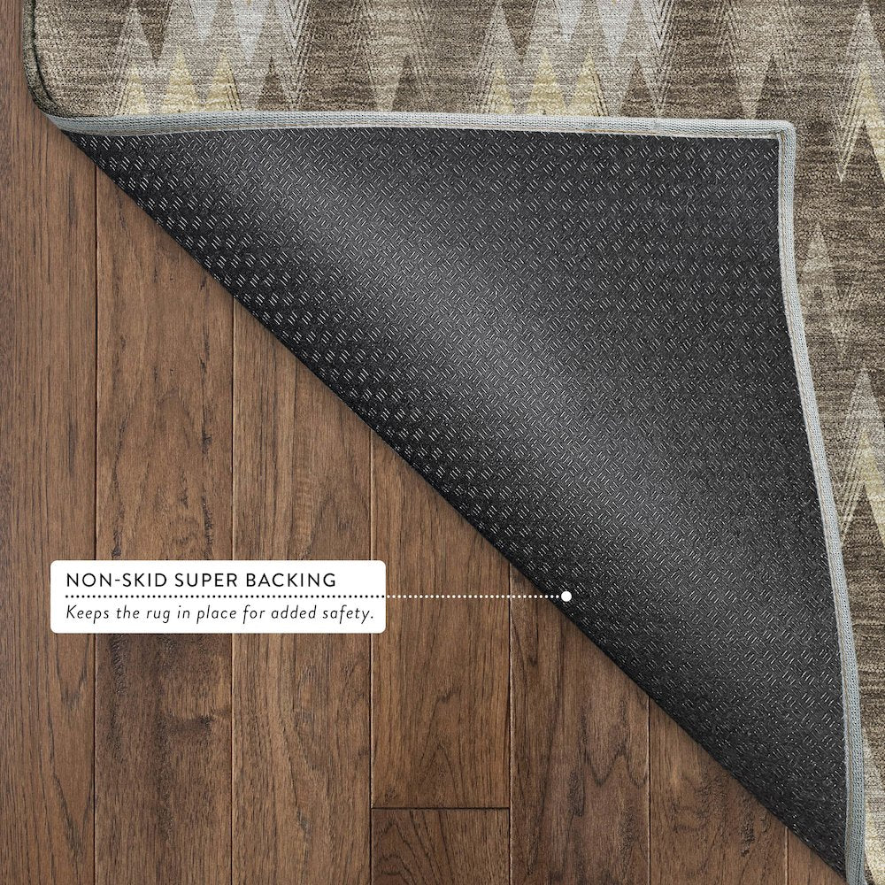 Luxury Washable Soft Essentials SE5 Brown 3' x 5' Rug