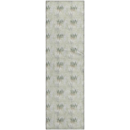 Luxury Washable Soft Essentials SE5 Green 2'3" x 7'6" Runner Rug