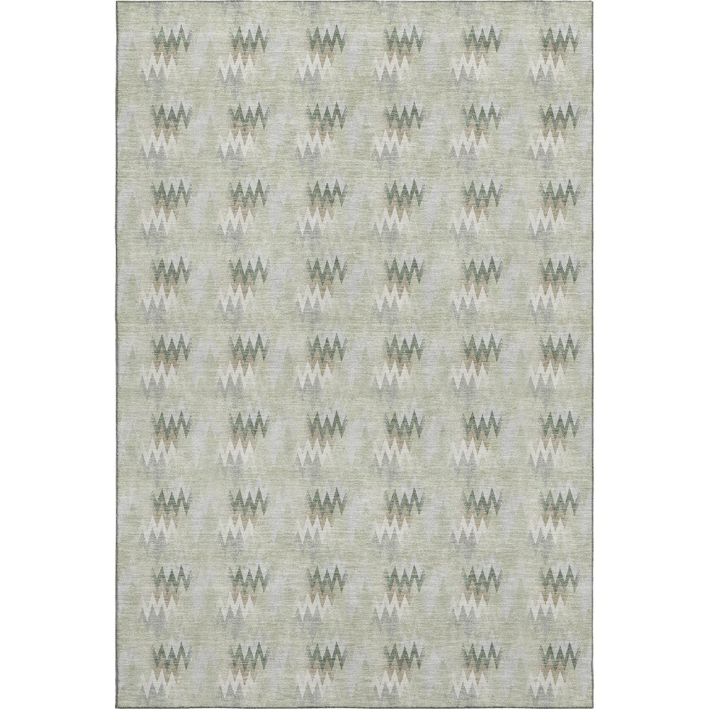 Luxury Washable Soft Essentials SE5 Green 3' x 5' Rug