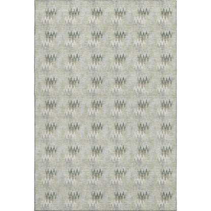 Luxury Washable Soft Essentials SE5 Green 3' x 5' Rug