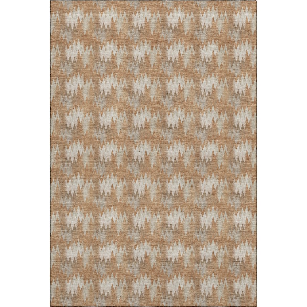 Luxury Washable Soft Essentials SE5 Orange 5' x 7'6" Rug