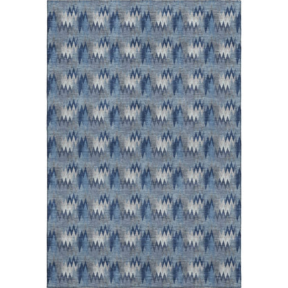 Luxury Washable Soft Essentials SE5 Blue 3' x 5' Rug