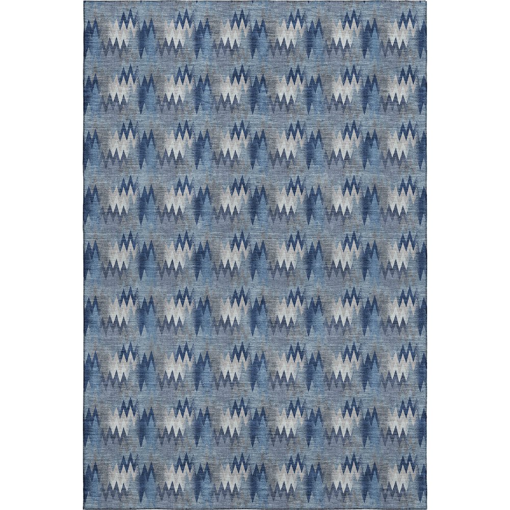 Luxury Washable Soft Essentials SE5 Blue 5' x 7'6" Rug
