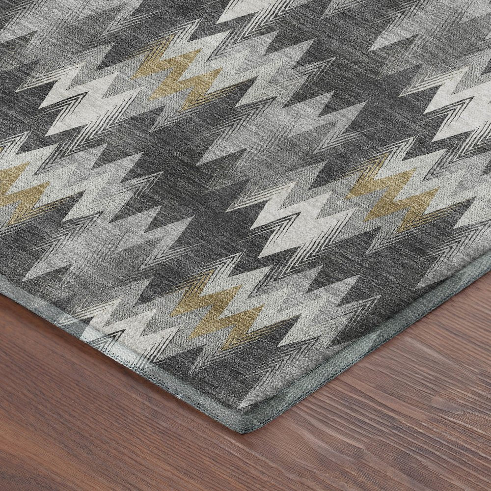 Luxury Washable Soft Essentials SE5 Gray 2'3" x 7'6" Runner Rug