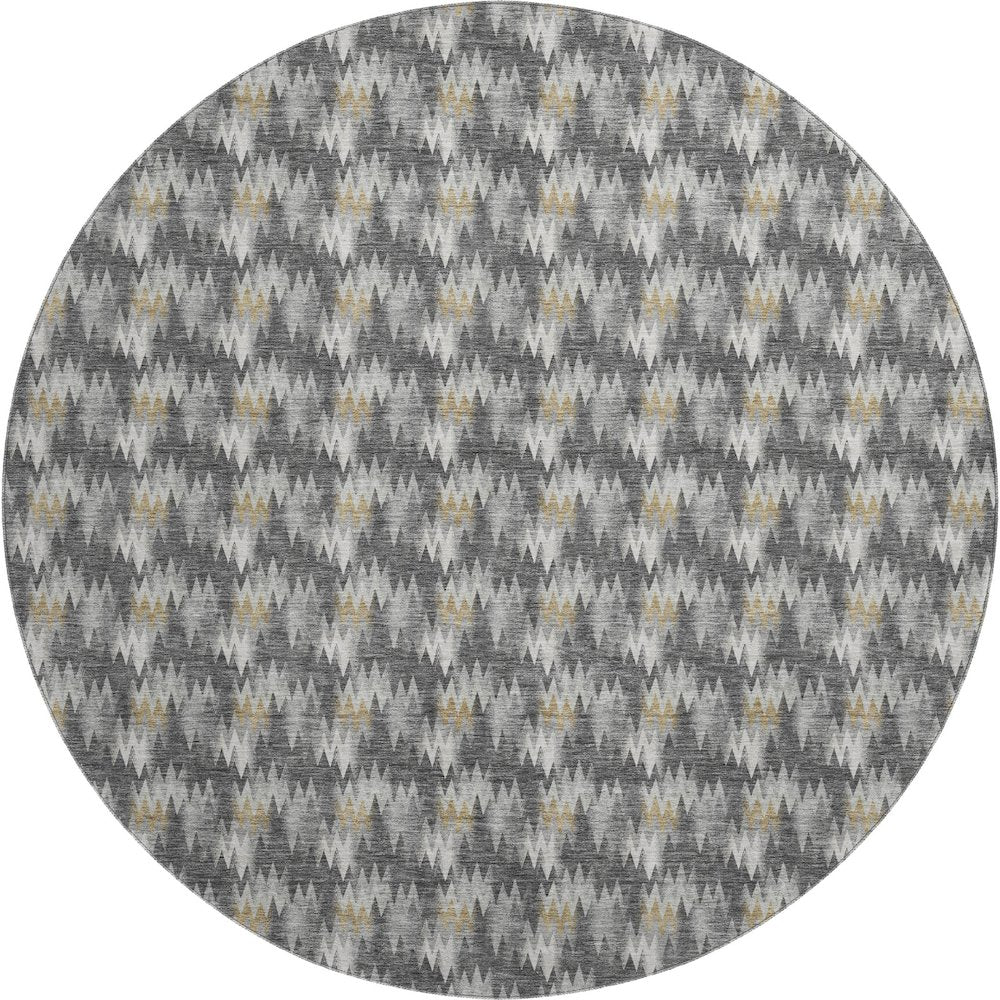 Luxury Washable Soft Essentials SE5 Gray 8' x 8' Round Rug