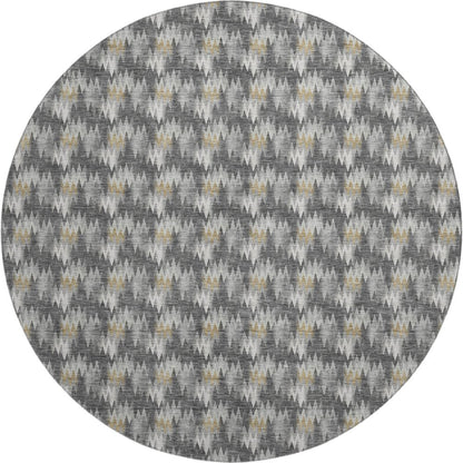 Luxury Washable Soft Essentials SE5 Gray 8' x 8' Round Rug