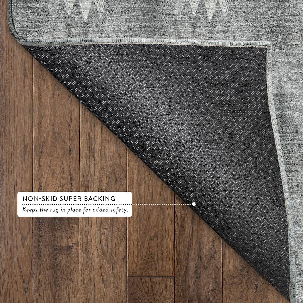 Luxury Washable Soft Essentials SE5 Gray 8' x 8' Round Rug