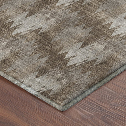 Luxury Washable Soft Essentials SE5 Brown 3' x 5' Rug