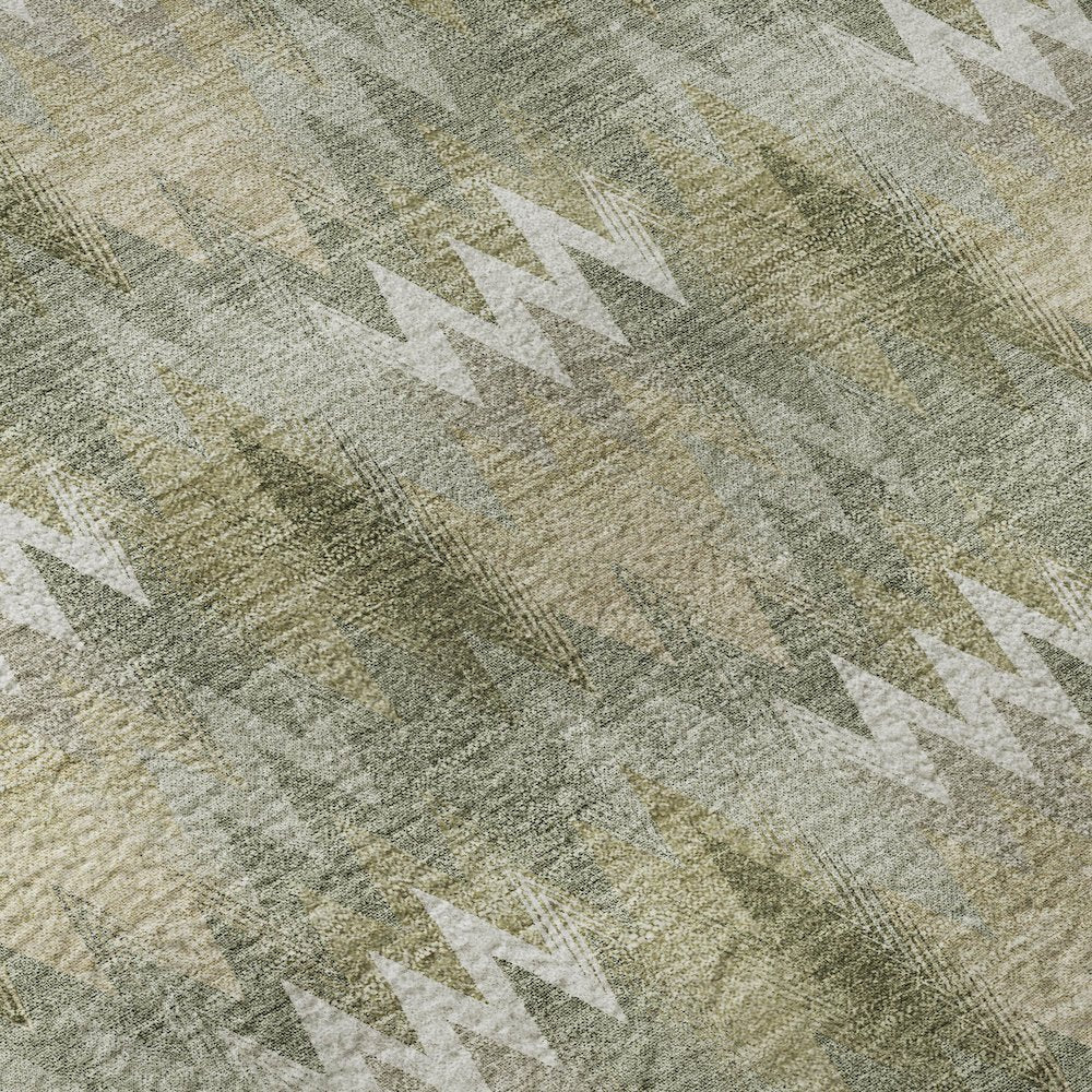 Luxury Washable Soft Essentials SE5 Green 8' x 8' Round Rug