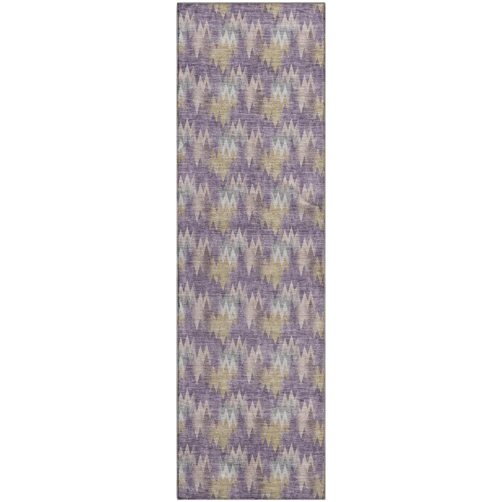 Luxury Washable Soft Essentials SE5 Purple 2'3" x 7'6" Runner Rug