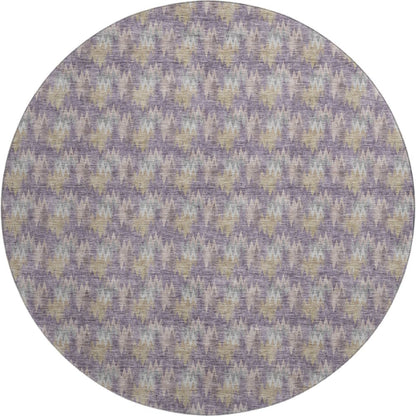 Luxury Washable Soft Essentials SE5 Purple 8' x 8' Round Rug