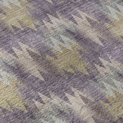 Luxury Washable Soft Essentials SE5 Purple 8' x 8' Round Rug