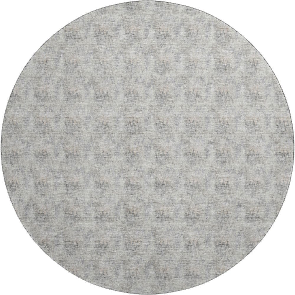 Luxury Washable Soft Essentials SE5 Gray 8' x 8' Round Rug