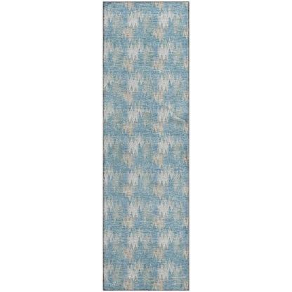Luxury Washable Soft Essentials SE5 Teal 2'3" x 7'6" Runner Rug