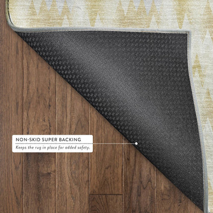 Luxury Washable Soft Essentials SE5 Gold 3' x 5' Rug