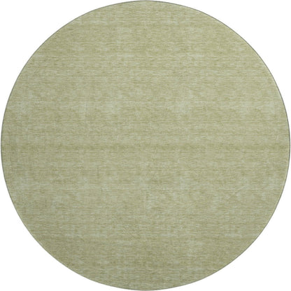 Luxury Washable Soft Essentials SE6 Green 8' x 8' Round Rug