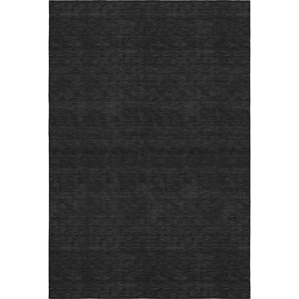 Luxury Washable Soft Essentials SE6 Black 5' x 7'6" Rug