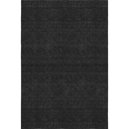 Luxury Washable Soft Essentials SE6 Black 5' x 7'6" Rug